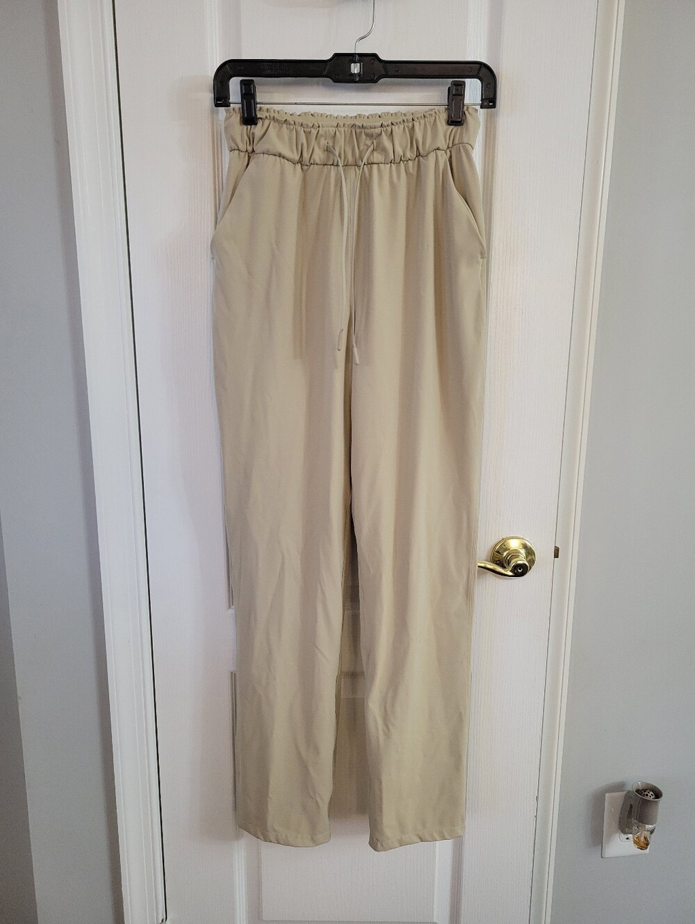Lululemon Keep Moving High Rise Pant Full Length Trench Beige Tan Size 4
